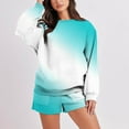 thumbnail image 2 of Bowake Womens 2 Piece Outfits Sweatsuits Gradient Oversized Pullover Sweatshirts and Shorts Lounge Sets Tracksuit, 2 of 6