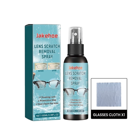Eyeglass Lens Cleaning Spray Mist, Streak-Free Solution for Glasses & Sunglasses, Water Repellent Coating, Scratch Protection, 100ml