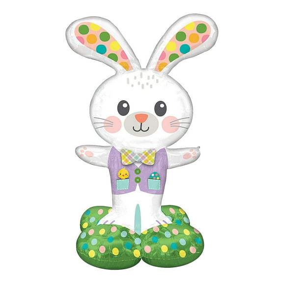 Fun Express Mylar Balloon Spotted Easter Bunny 46"