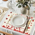 thumbnail image 6 of SDJMa Red Love Heart Tree Valentine Placemat, 12x18 Inch Table Mats for Anniversary Wedding Party Kitchen Dining Table Decoration, 6 of 6