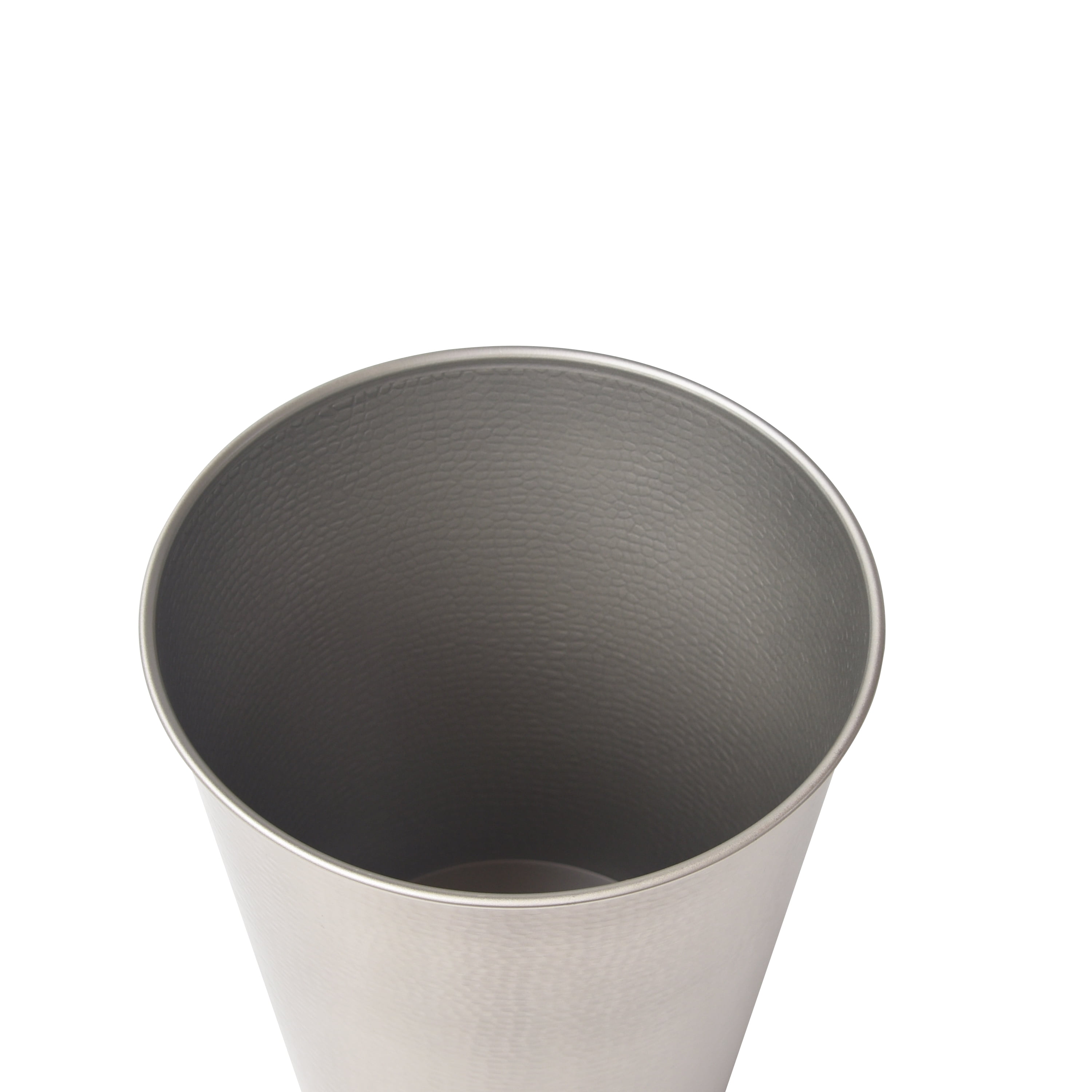 Better Homes & Gardens Trash Can, Silver Hammered Finish