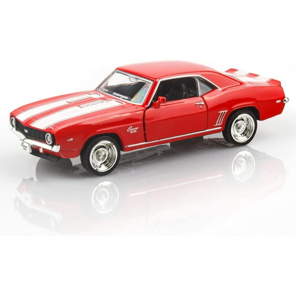 TRAHOO-1/36 Scale Diecast Cars,1969 Camaro SS Cars Models,Pull Back Vehicles Toy Cars,Cars Gifts for Boys Girls (Red)