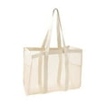 thumbnail image 2 of Bolsa de ducha de malla, organizador de baño, 14,57 x 11,81 x 6,69 pulgadas, portátil, para colgar artículos de tocador, para playa, mujeres, hombres, Blanco, 2 of 8