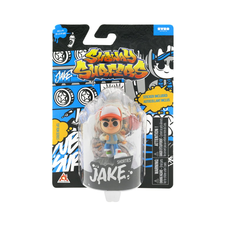 Subway Surfers Spray Crew Jake Blue Can With 4 inch Figure Inside