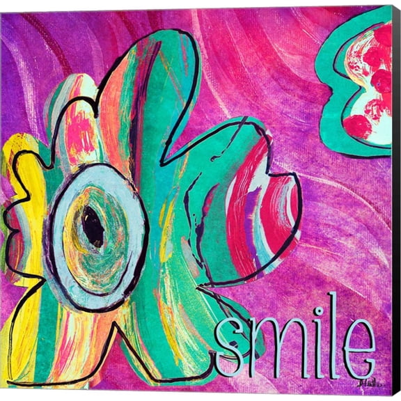 Great Art Now Bright Collage Flowers I by Patricia Pinto Canvas Wall Art