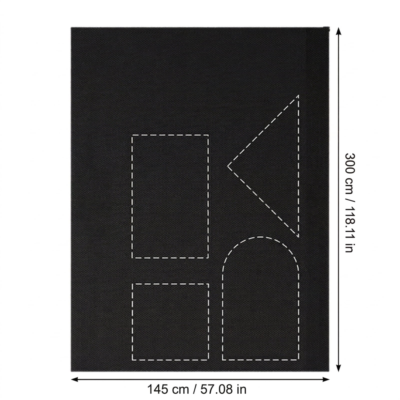 Magnetic Blackout Window Cover Portable No Drill Trimmable Black Out Blind for RV and Home Use 118X57 Inch