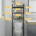 thumbnail image 5 of Coollooc Over The Toilet Storage Over Toilet Rack Bathroom Organizer 3 Tier Toilet Shelf with Hooks and Toilet Paper Holder Freestanding Bathroom Stand Over Toilet Save Space(A), 5 of 9