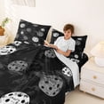 thumbnail image 3 of Erosebridal Kids Pickleball Queen Sheet Sets for Boys, Sports Theme Bed Set, Black Gray, 1 Flat Sheet, 1 Fitted Sheet and 2 Pillowcases, 3 of 5