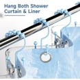 thumbnail image 4 of Titanker Ganchos para cortina de ducha, anillos de cortina de ducha a prueba de óxido para baño, ganchos de ducha de metal duradero de doble deslizamiento para cortinas de barras de ducha de baño, jue, 4 of 4