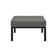 thumbnail image 3 of Acme Rajni Patio-Ottoman, Gray Fabric & Black Finish, 3 of 7