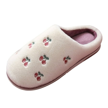 

nsendm Custom Slippers for Women with Picture Cute Fruit House Slippers For Women Suede Slipper Boots for Women Shoes Purple 7