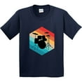 thumbnail image 3 of Inktastic Drummer Retro Drum Set Youth T-Shirt, 3 of 5
