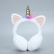 thumbnail image 1 of Orejeras de unicornio de felpa suave para mujeres niños niñas plegable Wi, 1 of 4