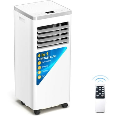 KISSAIR Portable Air Conditioner 10,000 BTU, Dehumidifier, Fan, 4 in 1 AC, Floor Standing Air Conditioner with Remote Control, Sleep Mode, Windows Kit