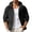 Black, variant on Hooded Color Block Outdoor Jacket Men Hooded Zip Up Windproof Water Resistant Hiking Jacket White XXL
