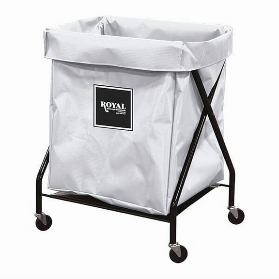 Royal Basket Trucks X-Frame Cart,8 Bu,White Vinyl G08-WWX-XFA-3ONN