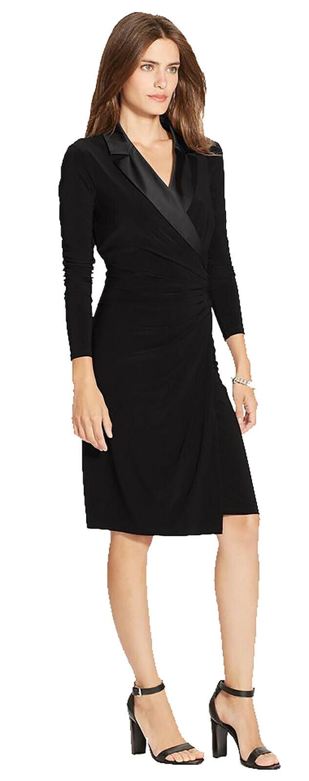 ralph lauren black wrap dress