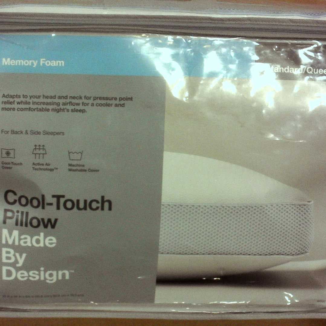 cool touch memory foam pillow