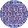 thumbnail image 1 of Ahgly Company Indoor Round Persian Blue Traditional Area Rugs, 6' Round, 1 of 4