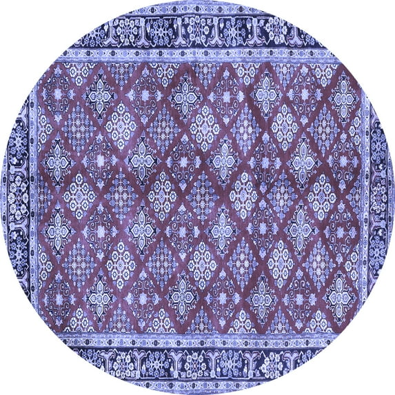 Ahgly Company Indoor Round Persian Blue Traditional Area Rugs, 6' Round