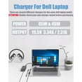 thumbnail image 3 of 65W 19.5V 3.34A Charger for Dell Latitude E6440 E6540 5480 3580 Dell Inspiron 13 14 17 15 3000 5000 Series 5515 7359 LA65NS2-01 4.5mm/7.4mm, 3 of 7