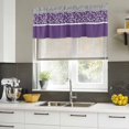 thumbnail image 4 of Purple Grey Flowers Curtain Valances for Windows, Kitchen Valance Window Treatments Panel 2 Pack, Classic Botanical Art Elegant Rod Pocket Short Curtains for Bathroom Bedroom 54 x 18 Inch, 4 of 8