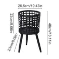 thumbnail image 3 of Fwttom Plant Pots, Woven Stand Flower Pots for Indoor Plants, Planter Container for Windowsill Balcony Home Decoration, Black, 3 of 6