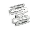 thumbnail image 4 of Wide Wave Eternity Swirl Zig Zag Ring .925 Sterling Silver Band Jewelry Female Male Unisex Size 14, 4 of 4