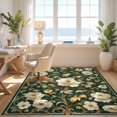 thumbnail image 3 of Design&I 6'x9' Washable Area Rug Oversized Skid-Resistant Vibrant Vintage Botanical Symmetrical Trailing Vine Border Plant for Living Room, Family Indoor, 3 of 7