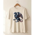 thumbnail image 3 of Patriotic American Eagle Bootleg Retro 90s Griffin Graphic Comfort Colors T-Shirt for Men, 3 of 5