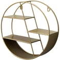 thumbnail image 1 of Estantería de pared de metal Estantería de pared redonda Estantería de pared para almacenamiento Estantería de pared redonda Estantes flotantes Marco Decoración de pared, 1 of 5
