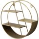 thumbnail image 1 of Rundes Wandregal modern aus Metall, Gewürzregal im Industrie Design, Küchenregal mit 4 B?den, Wanddeko, H?ngeregal, Regale für die Wand, Wandregal schwimmende Regale Metall h?ngende Regal Dekoration, 1 of 5