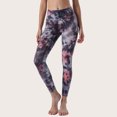 thumbnail image 3 of Pantalones de yoga color nude para primavera y verano, pantalones de fitness de yoga teñidos anudados con cintura alta y levantamiento de cadera para mujer, 3 of 6