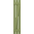 thumbnail image 5 of Ekena Millwork 11 1/2"W x 40"H Americraft Three Board (2 Batten) Exterior Real Wood Spaced Board-n-Batten Shutters w/ Z-Bar (Per Pair), Moss Green, 5 of 10