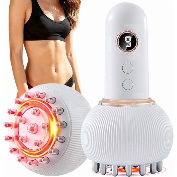 Yuonry Lymphatic Drainage Massager,Body Sculpting Machine for Stomach Fat, Handheld Cellulite Remover for Sculpt Belly, Thigh, Butt,Arms,Vibrating Massager for Deep Tissue & Cellulite Massager,White