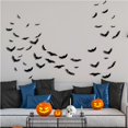 thumbnail image 6 of HIBIBUD 2026 New 3D Bat Design Led Decoration,3D Bats Halloween Wall Decor with 10 Forms&5 Sizes,Lighted Stickers Halloween Decorations Bats Light,Hanging Wall Luminous Glow Clings for Home,24Pcs, 6 of 7