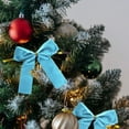 thumbnail image 5 of Seasonal Bow Decor Light Blue Velvet Bow Decorations Set – Abundant Bows To Effortlessly Enhance Christmas Trees Adding A Soft Elegant And Festive To Your Holiday Decor With Their Delicate, 5 of 5