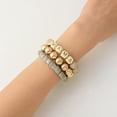 thumbnail image 2 of NICKSUN Mama Bracelets For Women Chunky Stack Gold Layered Beaded Bracelet Jewelry Birthday for Mother Gold Plated Charm Bracelets for New Mom, 2 of 7