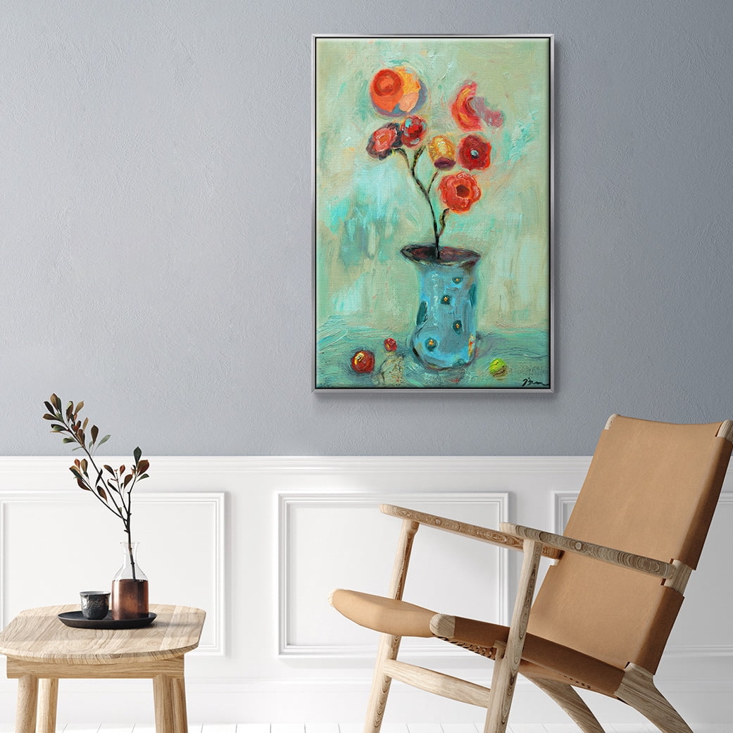 Orange Pop Framed Premium Gallery Wrapped Canvas - Ready to Hang