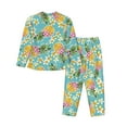 thumbnail image 2 of Uemuo Cute Pineapples Pattern Womens Pajama Sets,PJ Set for Women,Pajamas for Women Logo,Long Sleeve Pajama Set for Women,Soft Long Sleeve Top With Pants-Small, 2 of 9