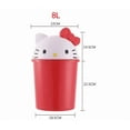thumbnail image 6 of Household Cute Sanrio Hello Kitty Trash Can Rubbish Basket Living Room Bedroom Deco, 6 of 7