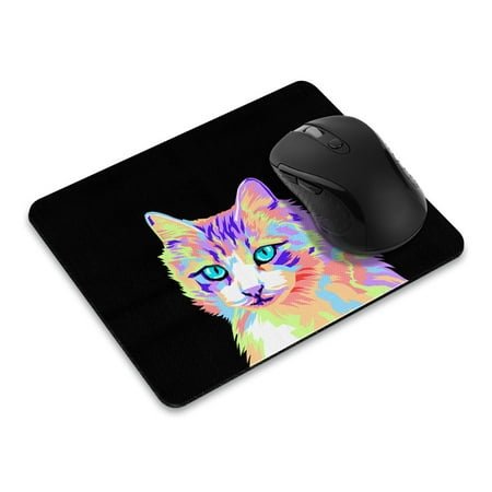 WIRESTER 8.66x7.08 in Rectangle Mouse Pad with Non-Slip Rubber Base for Computers  Laptop  Office & Home - Pastel Colorful Cat Vector Portrait price history on PriceWatchPro