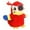 Red, variant on Pet Toys Interactive Chirping Bird Cat Toy with Flapping for Cats - Animated Flying Bird Stimulates Instinct and Entertainment 12x13x14 cm