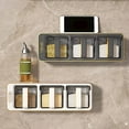 thumbnail image 3 of Mosey 1 Set Wall Mount Seasoning Box with 3 Spoons Label Punch Free Adhesive Spice Condiment Salt Sugar Storage Jar Container Kitchen Supplies, 3 of 8