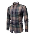 thumbnail image 1 of Camisa De Hombre A Cuadros Con Botones, 1 of 8