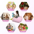 thumbnail image 5 of Yoweenton Unicorn Bean Bag Chair for Girls Room Decorations, Kids Stuffed Animal Storage Velvet Extra Soft, Large Size 24x24 Inch (STUFFING NOT INCLUDED), 5 of 7