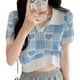 thumbnail image 2 of Tops de punto de verano para mujer, camisetas de punto de manga corta para mujer, camisetas de punto ajustadas de verano para mujer, camisetas de punto de manga corta para mujer, diseño de vanguardia, 2 of 9