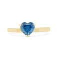 thumbnail image 2 of AFFY Heart Shape Simulated Blue Sapphire Solitaire Engagement Ring 14k Yellow Gold Over Sterling Silver (1 Cttw)-6.5, 2 of 7
