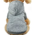 thumbnail image 3 of Cozy Winter Dog Hoodie for Small Dogs & Cats - Fleece Lined Chihuahua Sweater with Pocket, Autumn Puppy Outfits(Grey, M), 3 of 7