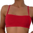 thumbnail image 5 of Blmnix Tankini Swimsuits Swimsuit for Women Modest Swimsuits Two Piece Swimsuit Swimming Suit Red Boat Neck Swimsuit Tops for Women,S, 5 of 6